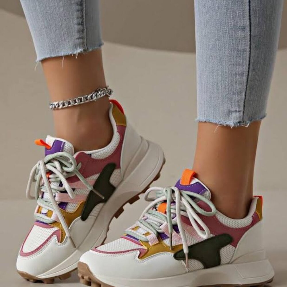 Brand New - Retro Color Block Sneakers